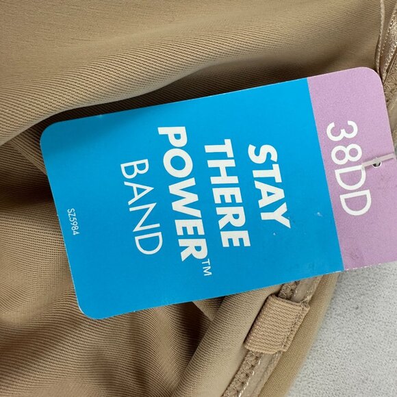 Sweet Nothings Strapless Bandeau Bra 38DD Stay There Power Band Nylon Elastane - Picture 2 of 12